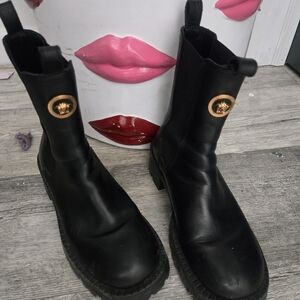 Versace Black Leather Interior